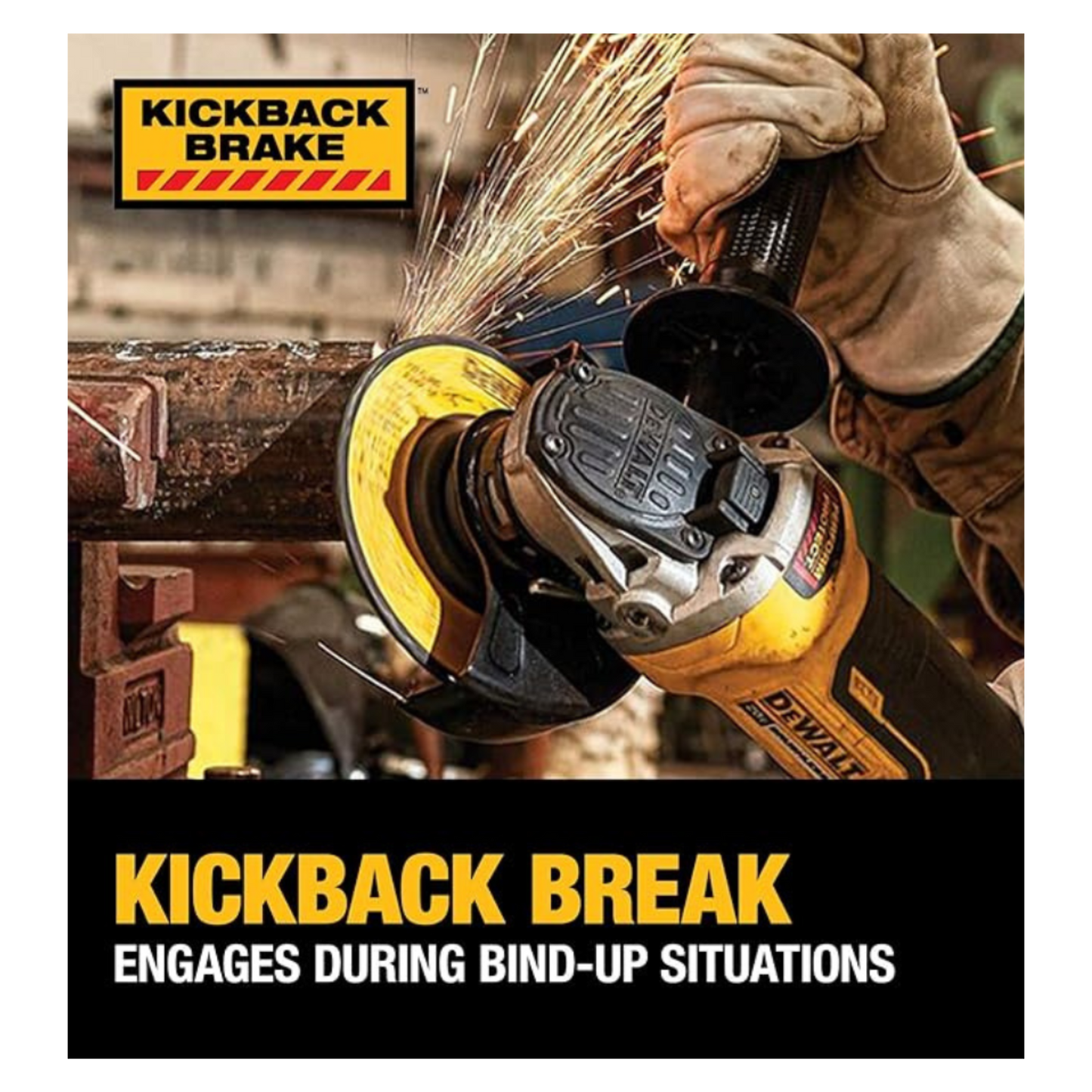20V MAX* XR® Brushless Cordless 4-1/2 in. Paddle Switch Small Angle Grinder Kit with DEWALT POWERSTACK™ 5Ah Battery