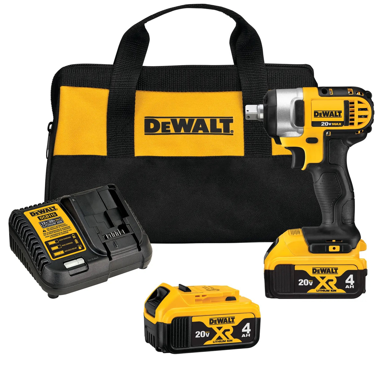 DeWalt 20V MAX 1/2 IMP WRENCH W DETENT (4.0AH)