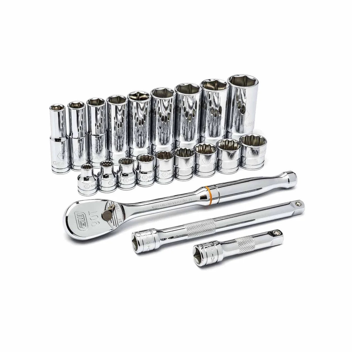 Crescent 21 Pc. 3/8" Drive 6 & 12 Point Standard & Deep SAE Mechanics Tool Set