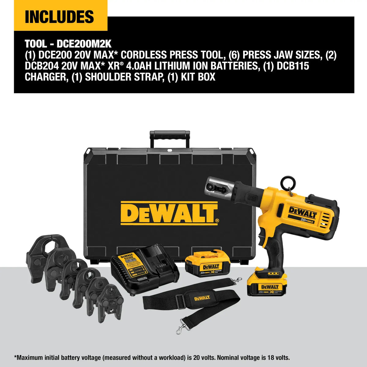 DeWalt 20V MAX COPPER PIPE CRIMPING TOOL KIT