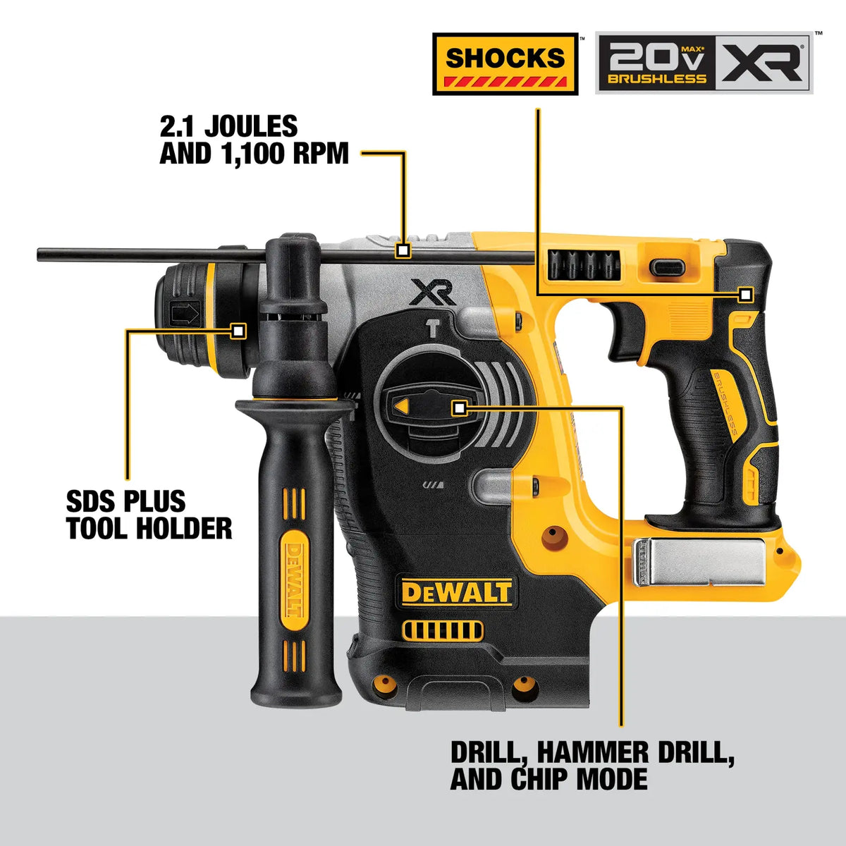 DeWalt 1IN 20V MAX SDS PLUS ROTARY HAMMER
