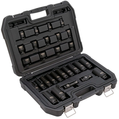 DeWalt 1/2 IN. DRIVE 7/16"- 1-1/4" STANDARD and DEEP IMPACT SOCKET SET 6 PT. with 3" EXTENSION and