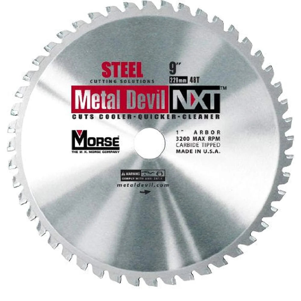 M.K. Morse Metal Devil NXT™ Steel Cutting Circular Saw Blade, 9" 48T (CSM948NSC)