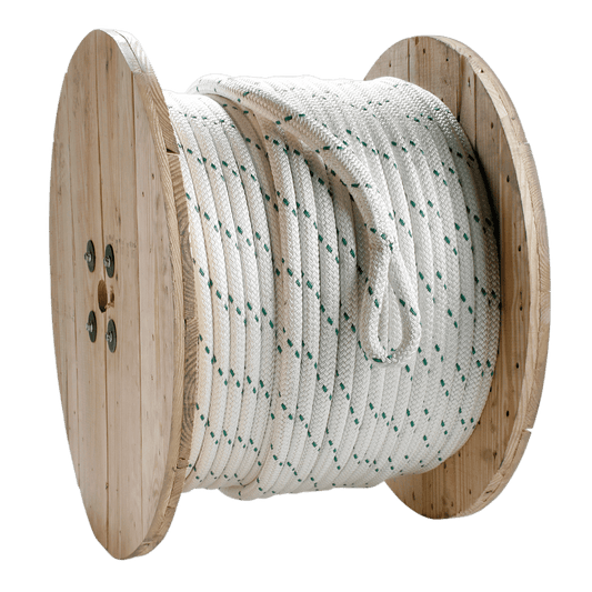 Erin Rope 1/2" dia.300 ft. wood reelHigh Strength Composite Double Braid Pulling Rope w/eyes each