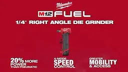 Milwaukee M12 FUEL™ 1/4" Right Angle Die Grinder (2485-20)