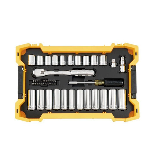 DEWALT 3/8 & 1/2IN DR 85PC MTS + TS TRAYS & LID (DWMT45403)