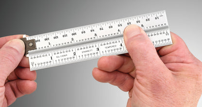Starrett Spring-Tempered Steel Rule, 6 in
