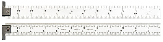 Starrett Spring-Tempered Steel Rule, 12 in