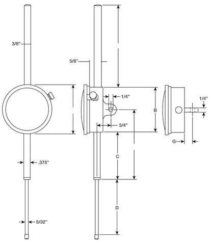 Starrett No. 25 Series AGD Dial Indicator (25-4041J)