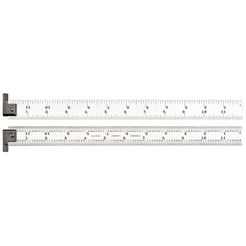CH604R-12 Spring-Tempered Steel Rule with Inch Graduations