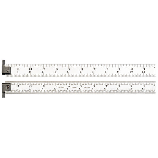 Starrett CH604R-12 Spring-Tempered Steel Rule with Inch Graduations