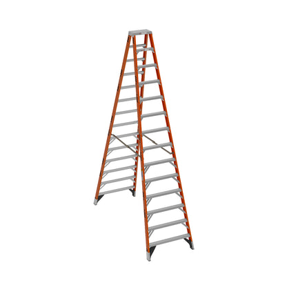 Werner Fiberglass 14-foot Twin Stepladder T7414