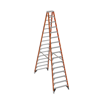 Werner Fiberglass 16-foot Twin Stepladder T7416