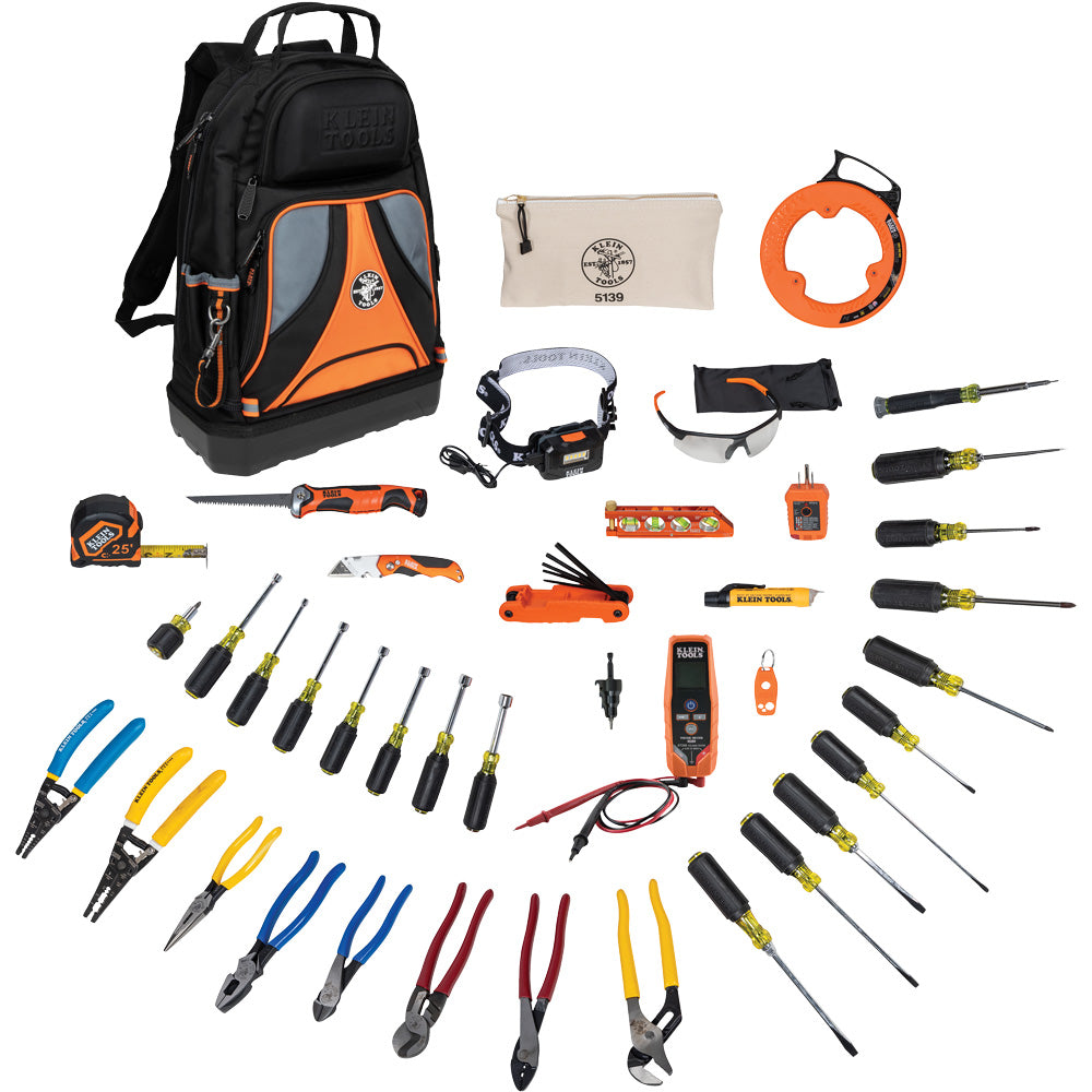 Klein Tools Pro Tool Set with Tool Backpack, 41-Piece (80141)