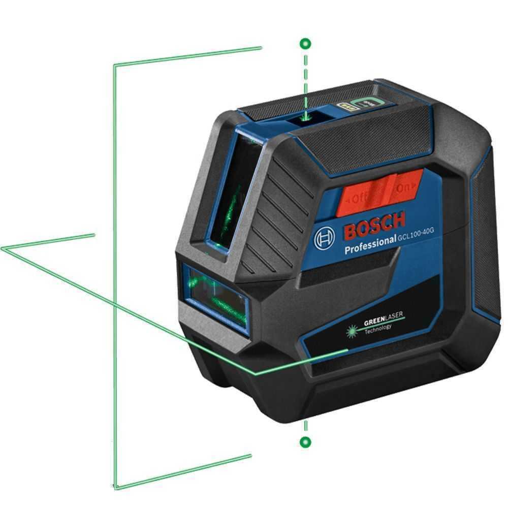 Bosch 165 ft. Green Combination Laser Cross-Line with Plumb Points GCL100-40G