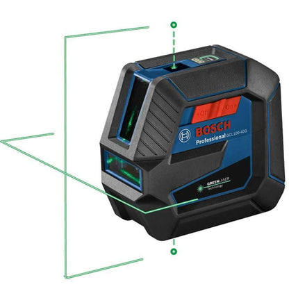 Bosch 165 ft. Green Combination Laser Cross-Line with Plumb Points GCL100-40G