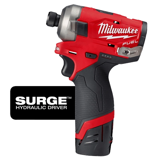 Milwaukee M12 FUEL™ SURGE™ 1/4" Hex Hydraulic Driver 2 Battery Kit (2551-22)