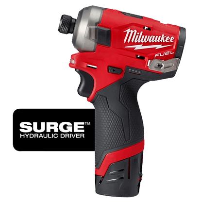Milwaukee M12 FUEL™ SURGE™ 1/4" Hex Hydraulic Driver 2 Battery Kit (2551-22)