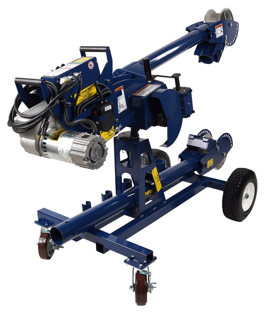 Current Tools 10,000 lb. Two Speed Cable Puller with Mobile Carriage and ROTABOOM