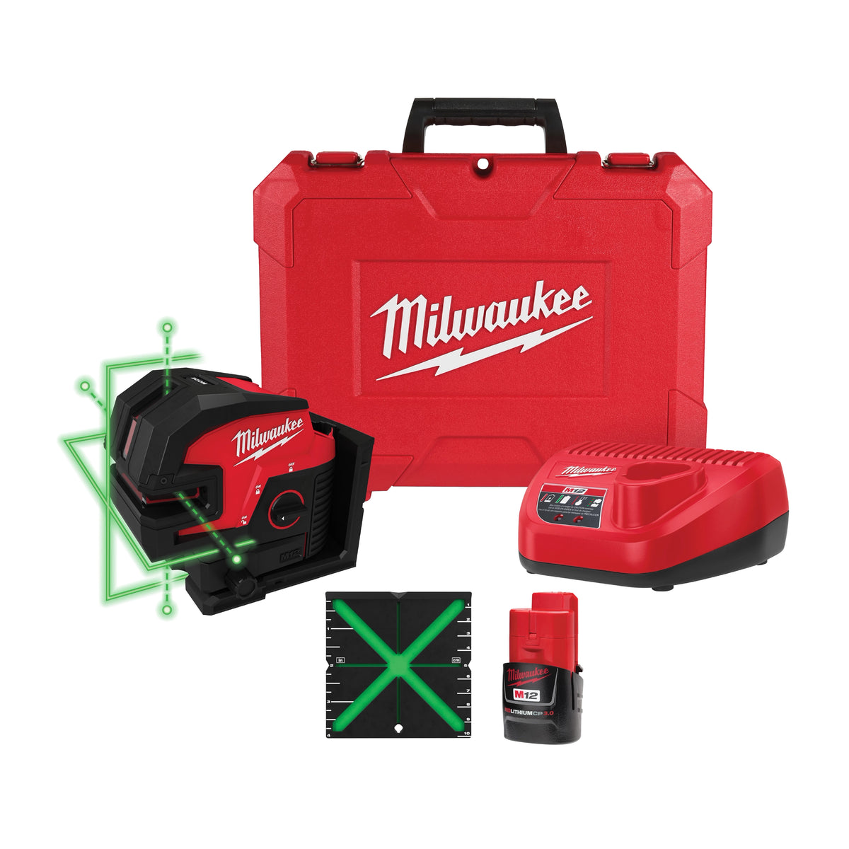 Green Cross Line 4-Points Laser