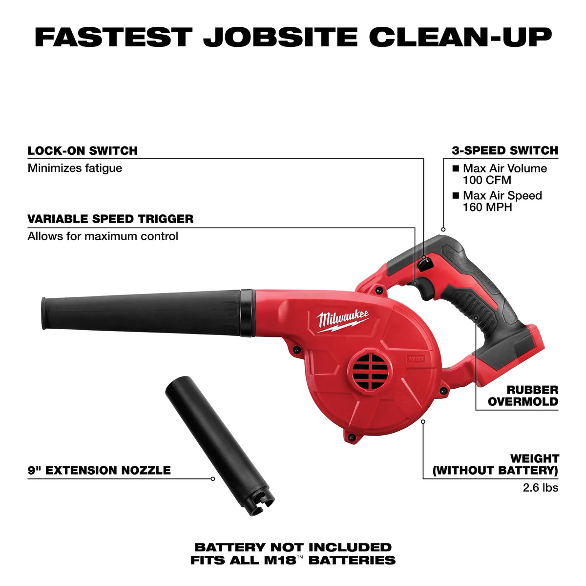 Milwaukee M18™ Compact Blower (Bare Tool) (0884-20)