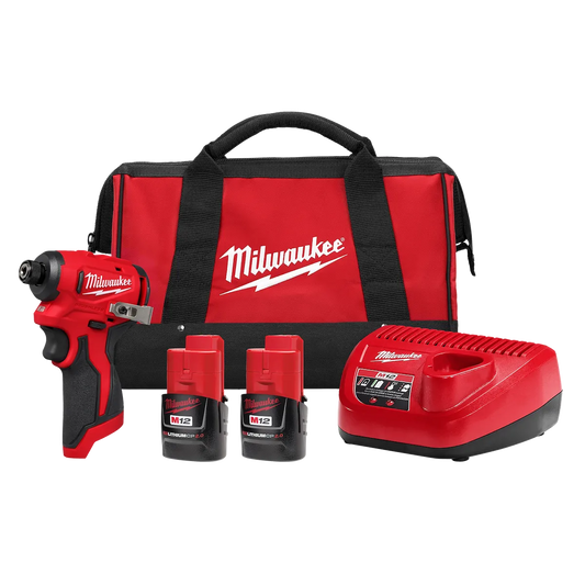 Milwaukee M12™ Subcompact Brushless 1/4" Hex Impact Driver Kit (3450-22)