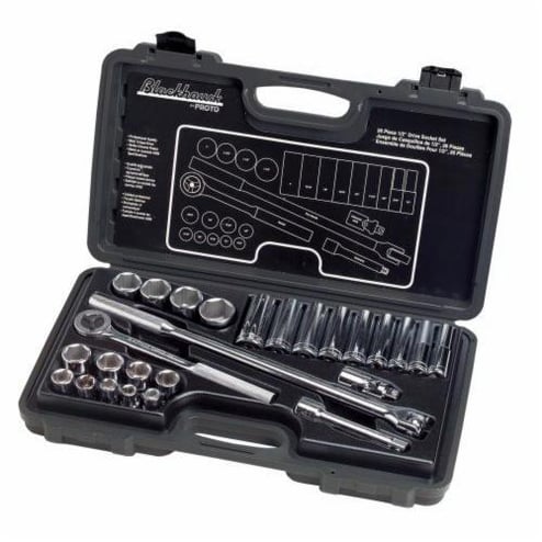 Blackhawk by Proto 26-Pc 1/2 in Drive Socket Set (1226NB)