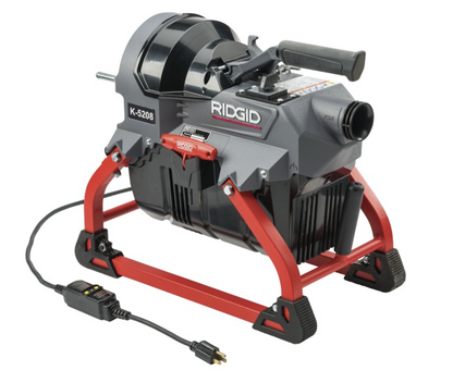 Ridgid - K-5208 Sectional drain cleaning machine - 115V 60Hz with guide hose, qty: 4 C-11 cables, sectional cable carrier, toolbox (w/cutters) kit & transport cart