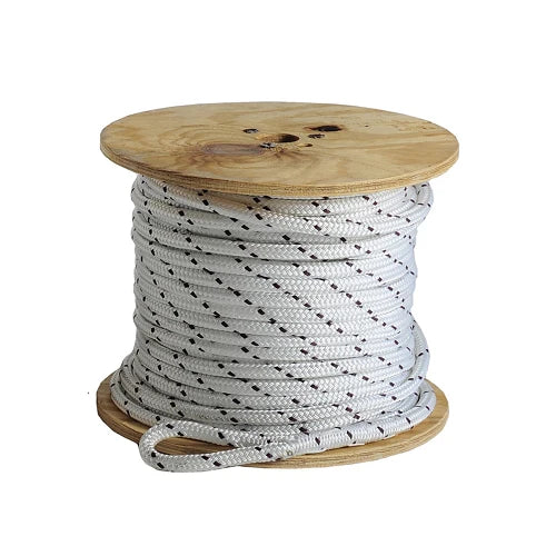 7/8" dia.1200 ft. wood reelHigh Strength Composite Double Braid Pulling Rope w/eyes each end32,000 lb.