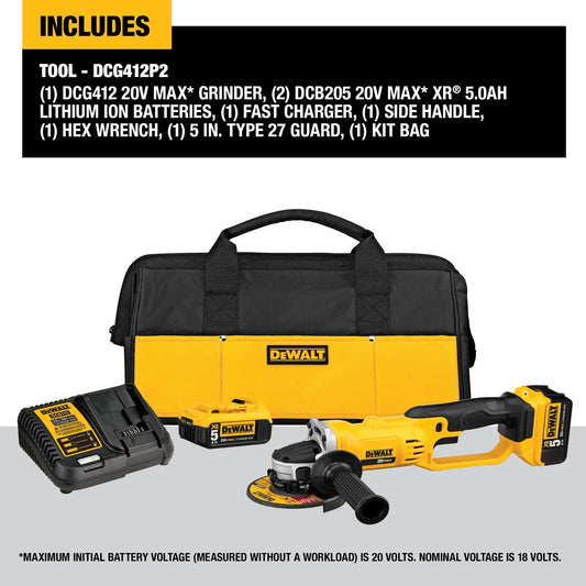 DeWalt 20V MAX GRINDER-CUTOFF TOOL KIT (5.0AH)