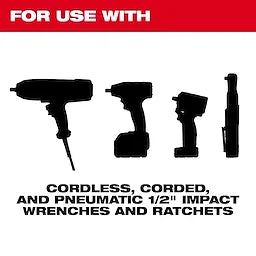 Milwaukee 15PC SHOCKWAVE™ Impact Duty Socket 1/2” Drive SAE Set with PACKOUT™ (49-66-6802)