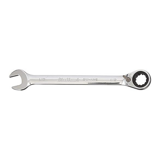 Blackhawk by Proto® Full Polish Combination Reversible Ratcheting Wrench 1/2" - 12 Point