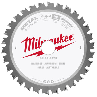 Milwaukee 5-3/8" Metal & Stainless Cutting Circular Saw Blade (48-40-4070)