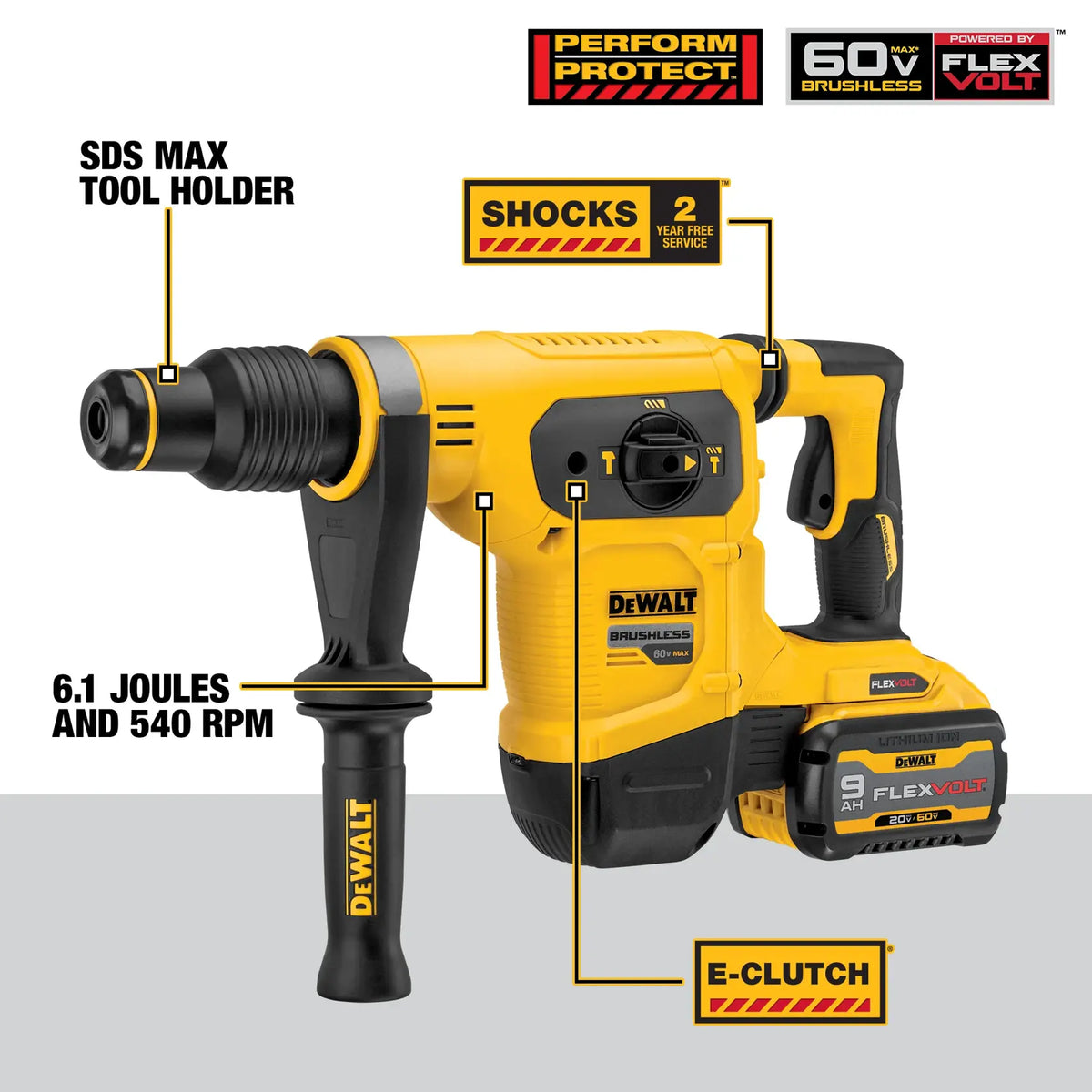 DeWalt 1-9/16IN 60V CORDLESS COMBO HAMMER KIT