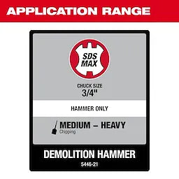 Milwaukee 1-3/4" SDS Max Demolition Hammer (5446-21)