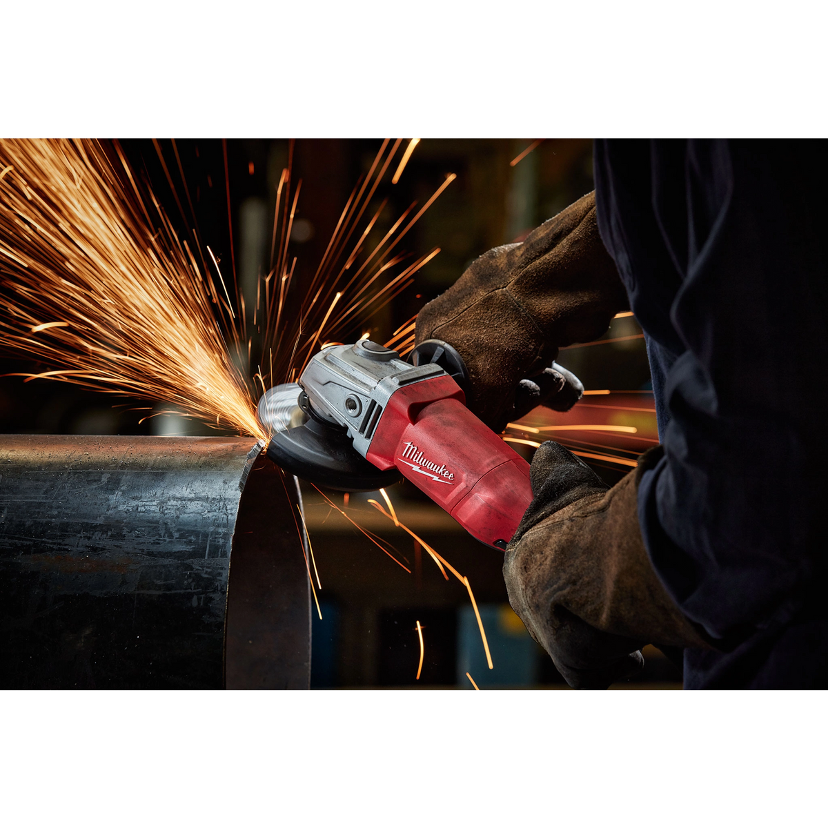 Milwaukee 11 Amp Corded 4-1/2 in. Small Angle Grinder Paddle No-lock (6142-31)