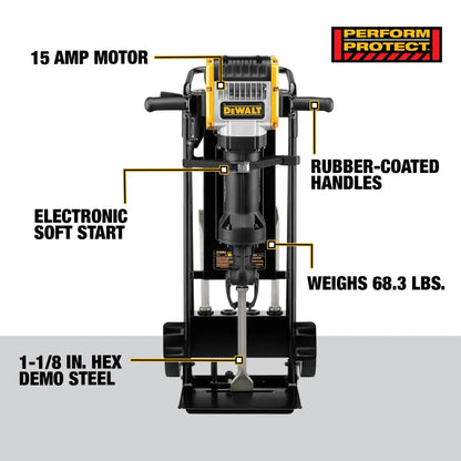 DeWalt 68 LB BREAKER HAMMER with WHEEL CART