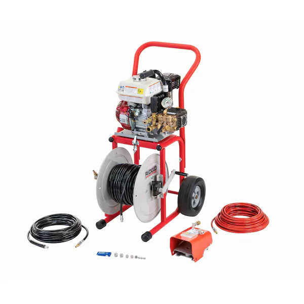 RIDGID KJ-2200 Gas Water Jetter with Transport Cart, 1-1/4 in. to 6 in. Lines (63882)