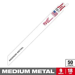 Milwaukee 9" 18 TPI SAWZALL® Blades (50 Pk) (48-01-6188)