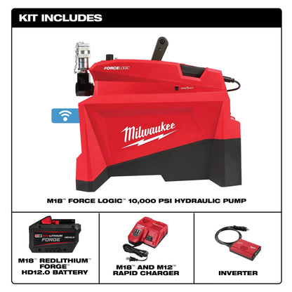 M18 FORCE LOGIC 10,000psi Hydraulic Pump Kit