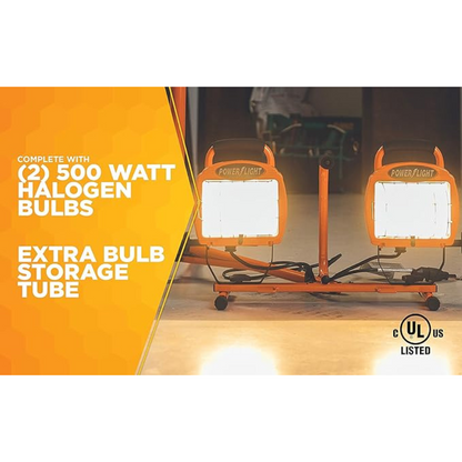 TWIN HEAD PORTABLE FLOOD LIGHT