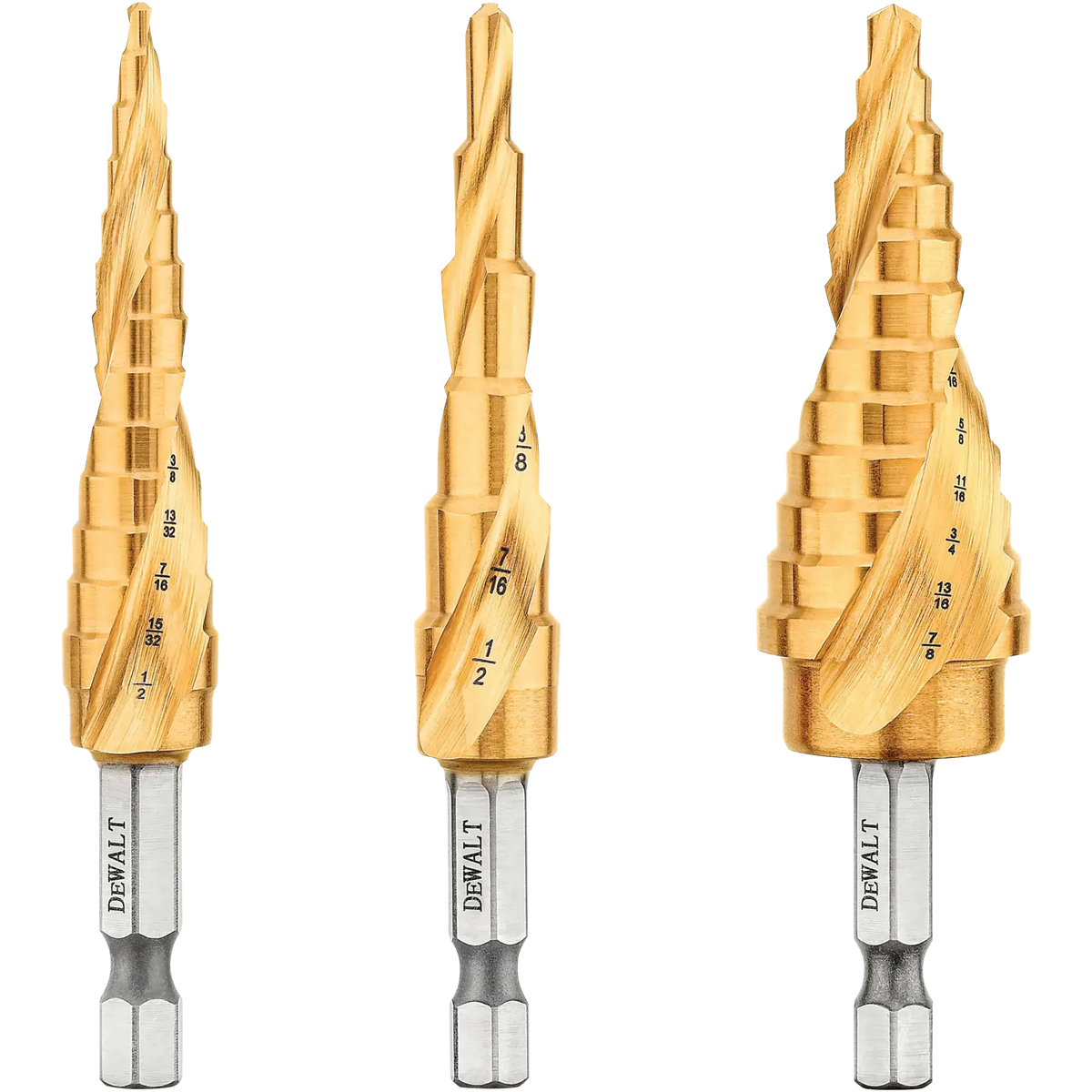 DeWalt 3 PC IMPACT READY STEP DRILL BIT SET