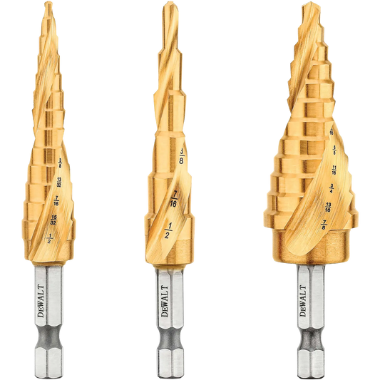 DeWalt 3 PC IMPACT READY STEP DRILL BIT SET