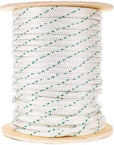 Erin Rope 1" dia.600 ft. wood reel High Strength Composite Double Braid Pulling Rope w/eyes 42,000 lb.