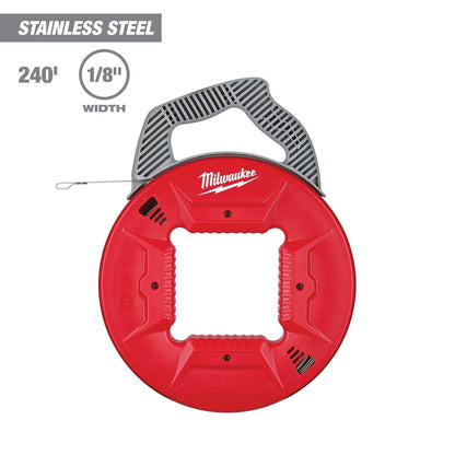 Milwaukee 240' 1/8" Stainless Steel Fish Tape (48-22-4188)