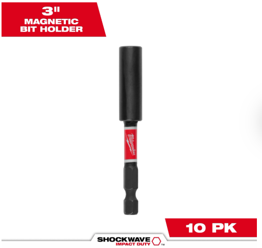 Milwaukee SHOCKWAVEâ„¢ 3" Impact Duty Magnetic Bit Holder 48-32-4505