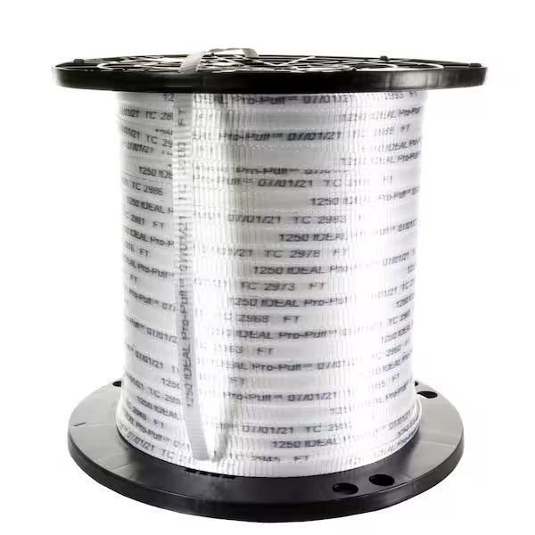5/8" width1800 lb. x 3000 ft. reel1800lb. X 3000 ft. Polyester Pulling/ Measuring Tape/ Footage Marked1800 lb.