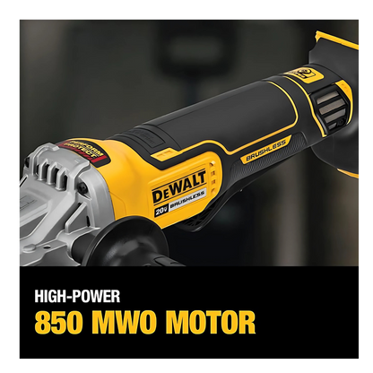 20V MAX* XR® Brushless Cordless 4-1/2 in. Paddle Switch Small Angle Grinder Kit with DEWALT POWERSTACK™ 5Ah Battery