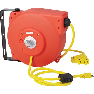 Voltec 50 ft 12/3 SJTW 3-Outlet Retractable Cord Reel (07-00284)