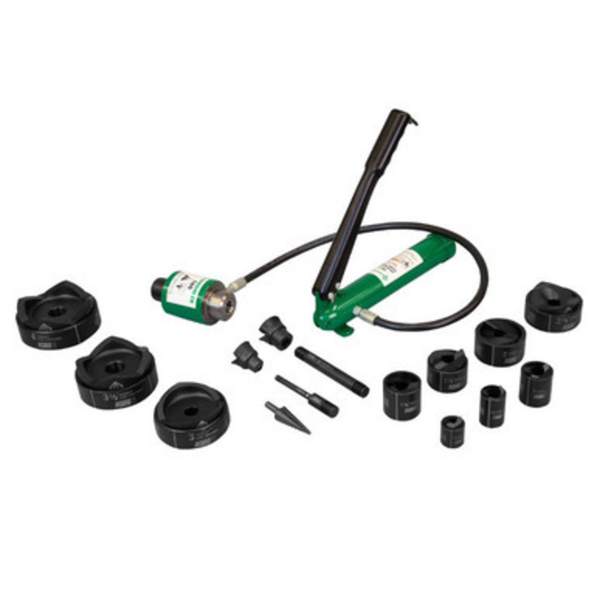 Greenlee 11-Ton Hydraulic Knockout Kit with Hand Pump and Slug-Buster® 1/2" - 4" (7310SBSP)